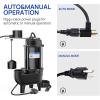 imageAcquaer 12HP Sump Pump Submersible 6000 GPH Cast Iron Sewage Pump with Automatic Integrated Vertical Float Switch and Piggyback Plug 2 NPT Discharge Basements Pump for Sewers Flood Zones12HP Sewage Pump with Vetical Float