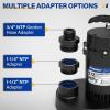 imageAcquaer 13 HP Sump Pump 3040 GPH Submersible CleanDirty Water Pump with Automatic Float Switch and 10ft Power Cord Sub Pump for Basement Pool Pond Drain Flooded Cellar Aquarium and Irrigation12 HP 4060GPH