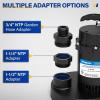 imageAcquaer 13 HP Sump Pump 3040 GPH Submersible CleanDirty Water Pump with Automatic Float Switch and 10ft Power Cord Sub Pump for Basement Pool Pond Drain Flooded Cellar Aquarium and Irrigation13 HP 3040GPH