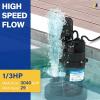 imageAcquaer 13 HP Sump Pump 3040 GPH Submersible CleanDirty Water Pump with Automatic Float Switch and 10ft Power Cord Sub Pump for Basement Pool Pond Drain Flooded Cellar Aquarium and Irrigation13 HP 3040GPH