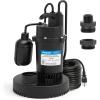 imageAcquaer 13 HP Sump Pump 3040 GPH Submersible CleanDirty Water Pump with Automatic Float Switch and 10ft Power Cord Sub Pump for Basement Pool Pond Drain Flooded Cellar Aquarium and Irrigation13 HP 3040GPH