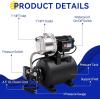 imageAcquaer 1 HP Portable Shallow Well Garden Pump Stainless Steel 998 GPH 115V Sprinkler Water Transfer Draining Irrigation Pump for Water RemovalLawn Garden16hp1320 Gph