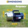 imageAcquaer 1 HP Portable Shallow Well Garden Pump Stainless Steel 998 GPH 115V Sprinkler Water Transfer Draining Irrigation Pump for Water RemovalLawn Garden15hp  1210 Gph