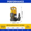imageAcquaer 12HP Submersible Utility Pump 3030GPH Stainless Steel Sump Pump Water Removal for Basement Hot Tub Pool Cover Draining 30ft Cord12HP 2906GPH Float Switch