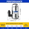 imageAcquaer 12HP Submersible Utility Pump 3030GPH Stainless Steel Sump Pump Water Removal for Basement Hot Tub Pool Cover Draining 30ft Cord12HP 3030GPH Stainless Steel