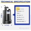 imageAcquaer 13 HP Automatic Submersible Water Sump Pump 115V with 34 Garden Hose Check Valve Adapter2160 GPH High Flow Water Removal for Swimming Pool Cover Hot Tubs Flooded House Basement