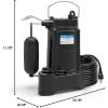 imageAcquaer 13 HP Submersible Water Pump 2160GPH Sump Pump Thermoplastic Utility Pump Portable Electric Water Pump Water Remove for Basement Hot Tubs Garden Pool Cover Draining with 10 ft Cord13 HP 3680 GPH Sump Pump