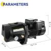 imageAcquaer 1HP Shallow Well Jet PumpCast Iron Well Depth Up to 25ft 115V230V Dual Voltage Automatic Pressure Switch1HP