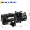 imageAcquaer 1HP Shallow Well Jet PumpCast Iron Well Depth Up to 25ft 115V230V Dual Voltage Automatic Pressure Switch34HP