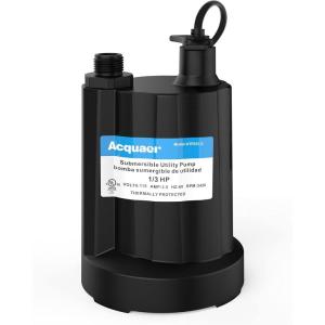 imageAcquaer 13 HP Submersible Water Pump 2160GPH Sump Pump Thermoplastic Utility Pump Portable Electric Water Pump Water Remove for Basement Hot Tubs Garden Pool Cover Draining with 10 ft Cord2160 GPH Sump Pump