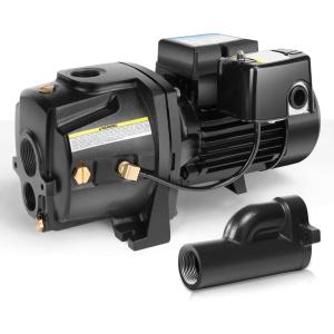 imageAcquaer 1HP ShallowDeep Well Jet Pump Cast Iron Convertible Pump with Ejector Kit Well Depth Up to 25ft or 90ft 115V230V Dual Voltage Automatic Pressure Switch1HP