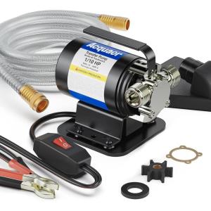 imageAcquaer Portable Electric Utility Water Transfer Pump 115V 110 HP with Suction Hose Kit Low Suction Water Removal for Water Beds Pools Rain Barrel Aquariums12V DC Transfer Pump