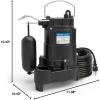 imageAcquaer 13 HP Submersible Sump Pump3150 GPH Cast Iron SewageEffluent Pump with Integrated Snapaction Float Switch for BasementFlooding Area