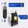 imageAcquaer 13 HP Submersible Sump Pump3150 GPH Cast Iron SewageEffluent Pump with Integrated Snapaction Float Switch for BasementFlooding Area